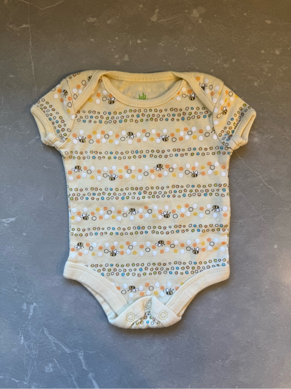 Disney Yellow Bee & Dot Print Baby Bodysuit